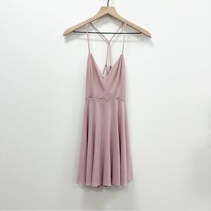 Kimchi Blue Vallerina Skater Mini Dress in Blush